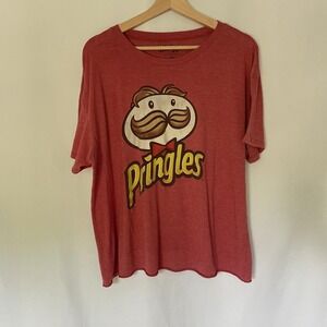 Kellogg's Pringles Graphic T-Shirt XL Red Men Short Sleeve Heathered Blend
